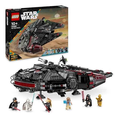 LEGO Star Wars 75389 The Dark Falcon - Play and Display Building Toy with Spring-Loaded Shooters, Cannons & 6 Minifigures incl. C-3PO - Gift for 10+ Year Old Boys & Adult Fans