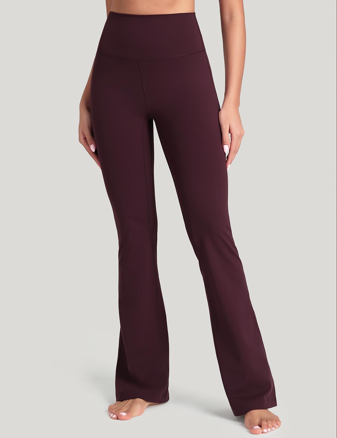 HeyNuts Harmony Flare Leggings 29"/30.5"/32.5"/34.5", High Waisted Tummy Control Wide Leg Bootcut Yoga Pants Lounge Soft - Image 2