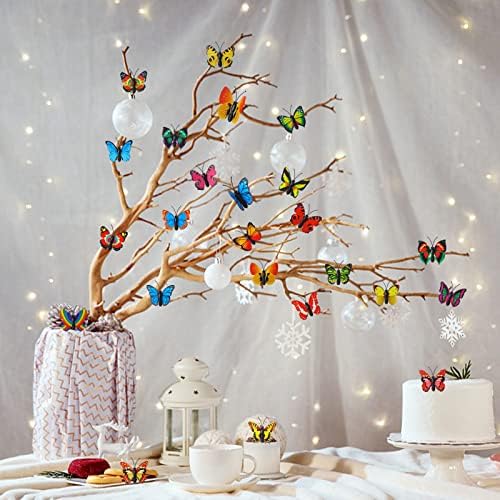 30 Pieces Butterfly Push Pins 3D Butterfly Decorative Push Pins Butterfly Push Pins Thumb Tacks for Photo Wall Cork Boards Photo Wall, Office,Schools,Home Wall Decorations