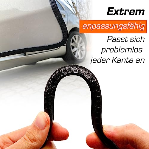 Türkantenschutz Auto Upgrade4Cars in Schwarz 6 Meter Gummi und Metall
