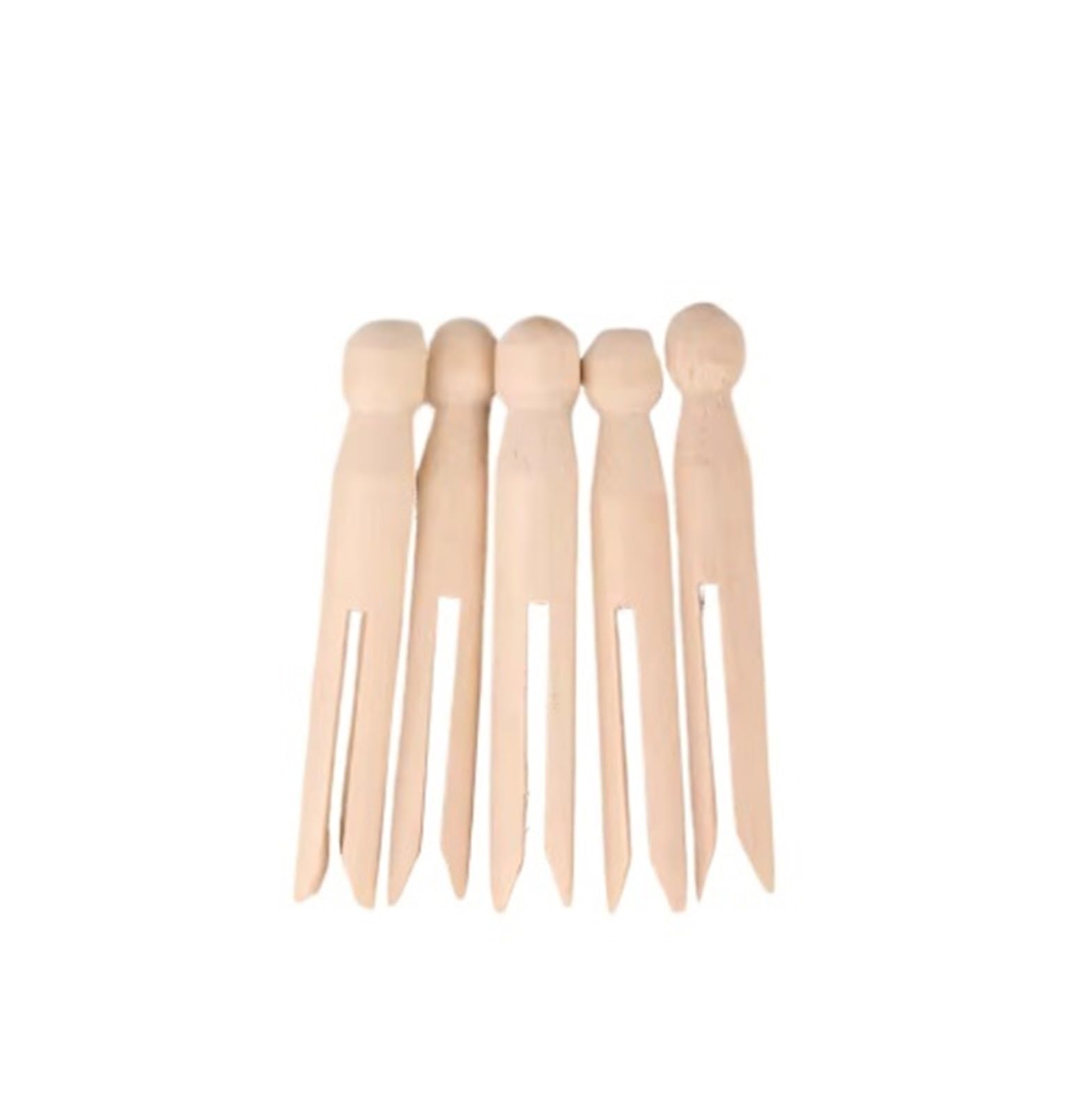 100Pcs Wood Peg Wooden Clothes Pegs Pins Clips Round Clothespin Crafts For Colthes(9.5cm)
