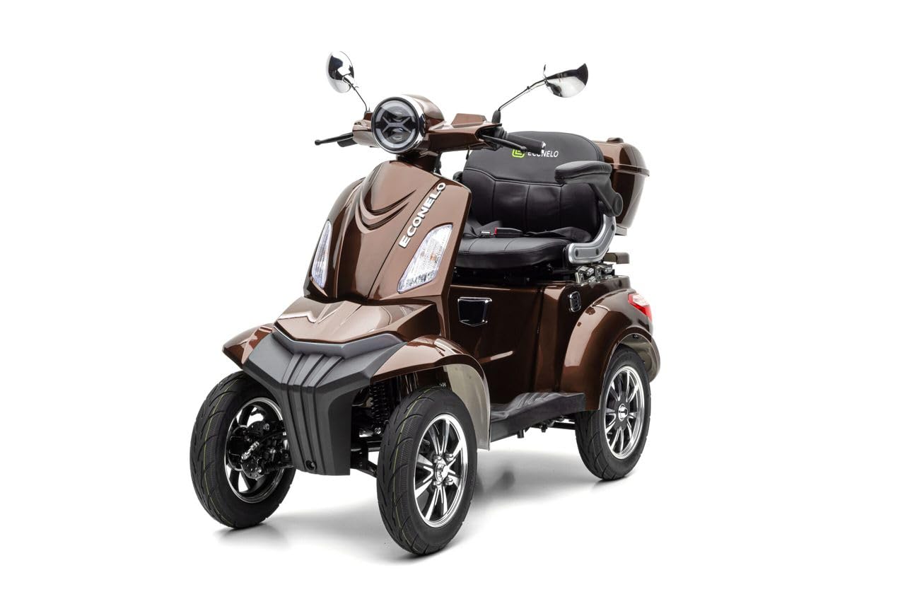 E-Seniorenmobil MAXXI 4.0 - Batería de litio (1000 W, 25 km/h), color marrón