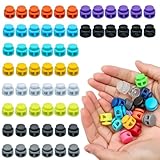 LYHMHAMY コードストッパー 2穴 (60個入り 10色) コードロック スプリング プラスチック シューレースストッパー紐止 靴紐 留め具 帽子用あごひも 手作り 材料 素材 パーツ DIY 手芸 ハンドメイド材料