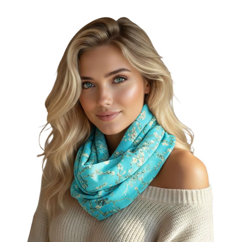 Almond Blossom infinity Scarf Circle Scarf