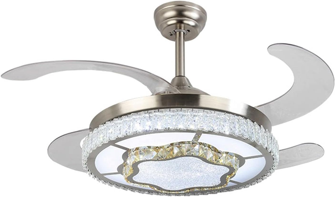 ELISYG Ventilador de Techo con Mando a Distancia, 36W Luz LED, 3 Temperatura de color Silencioso, Ventiladores de Techo para Habitaciones de Hasta 15 m² (Size : 107cm(42inch))