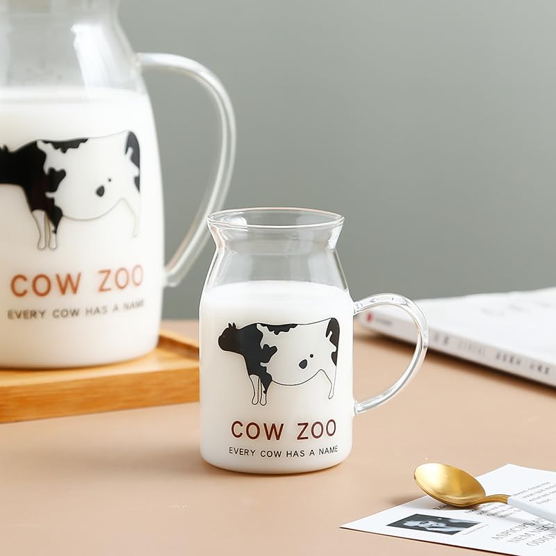 Brocche Bella Mucca Set di Bicchieri Una Pentola Quattro Tazze Set di Cinque Pezzi Tazza da Latte Bollitore for Acqua Fredda for Uso Domestico In Tazze da Caffè a Vento Caraffe da Tavola Brocche