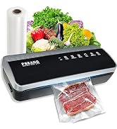 Pskang Vacuum Sealer Machine One-Touch Vacuum Sealer with Bags Rolls Storage and Cutter Automatic...
