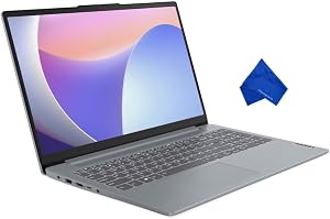 Lenovo IdeaPad Slim 3i 15.6" FHD Laptop – Intel Core i3-N305, 8GB RAM, 128GB SSD, Windows 11, Newest Model (with Microfiber Cloth) – Arctic Grey (82XB00C2US)
