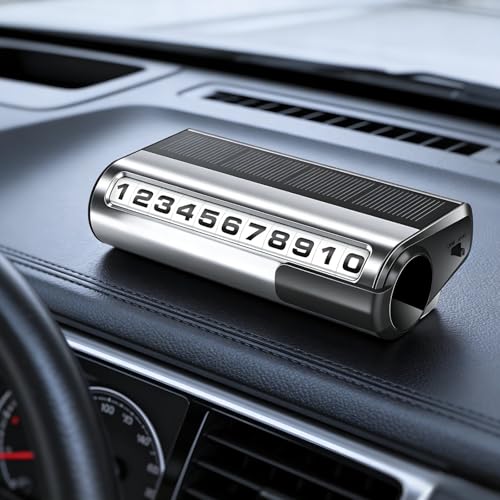 Señal solar de aparcamiento para coche con números ocultables antifraude 3