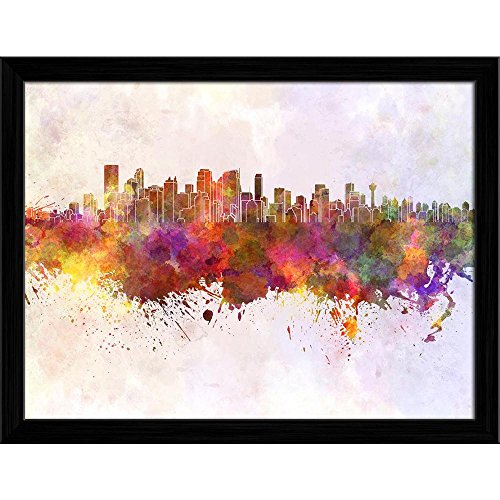 ArtzFolio Calgary Skyline, Alberta City, Canada Tabletop Painting Black Frame 10.2 x 8 inch (26 x 20 cms) Deal