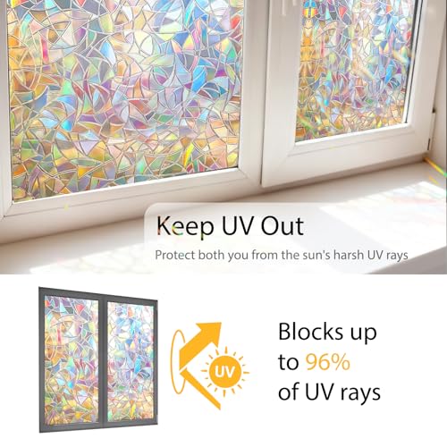 Vinilo decorativo de ventana 3D adhesivo sin pegamento miniatura 4