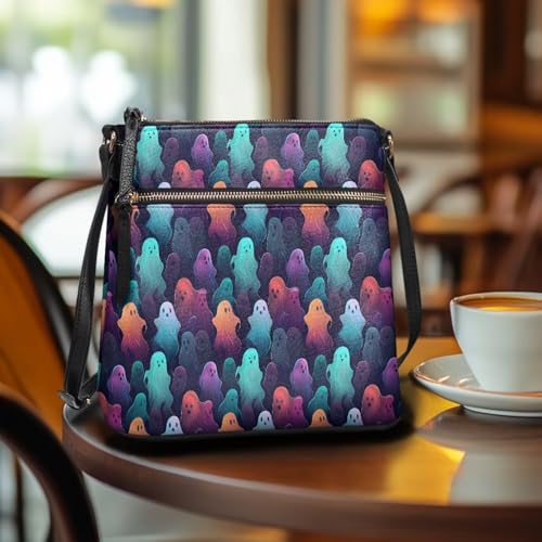 Image of Leather Purses for Women, Leather Hobo Bags for Women Travel Sling Purse Triple Zippered Pockets Shoulder Bag
