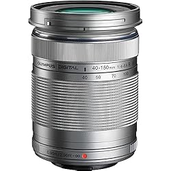Objetivos Olympus Baratos Objetivo Olympus M.Zuiko Digital ED 40-150 mm F4-5.6 II, teleobjetivo, adecuado para todas las cámaras MFT (modelos Olympus OM-D & PEN, serie G de Panasonic), plata