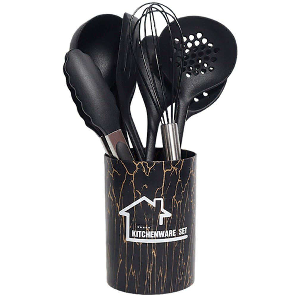 Ustensiles de cuisine résistants à la chaleur : set 10 pièces en silicone
