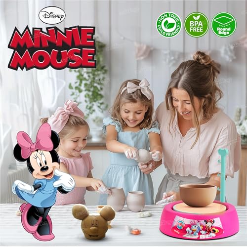 Image of Zest 4 Toyz Battery Operated Imaginative Arts DIY Pottery Wheel Game with Colors and Stencils | Creative Educational Toy (Pink)