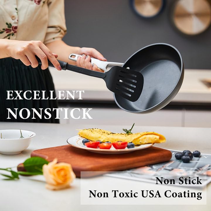 MSMK 18cm Non Stick Frying Pan, Induction Compatible, Long Lasting Forged Aluminium Skillet Frying Pan, Scratch-Resistant - Image 3