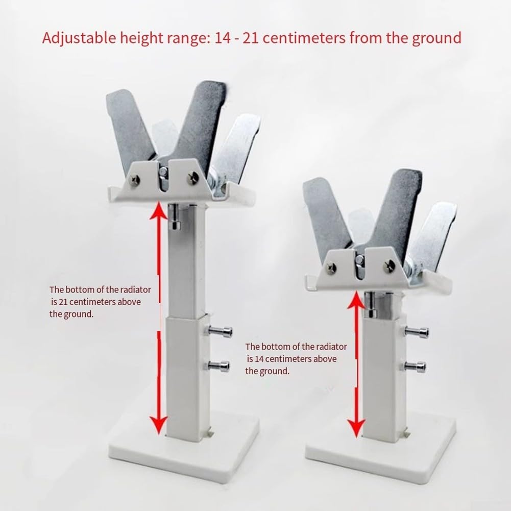 Soporte de radiador, soporte de panel de acero ajustable resistente para calentador montado en la pared, soporte de pie para radiador de calefacción central