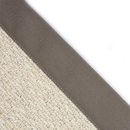 Herringbone Carpet Edge Binding Tape, 100% Cotton, Non-Adhesive, 120mm Width, Supplied by The Metre, Multiple Colours Available (Pecan)