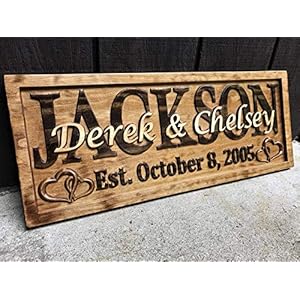 Personalized Wedding Gift Last Name Established Sign Family Name Signs Custom Wood Sign Carved Wood Decor 3D Hearts Couples Sign 5 Year Anniversary Gift Personalized Wedding Gift Last Name Established Sign Family Name Signs Custom Wood Sign Carved Wood Decor 3D Hearts Couples Sign 5 Year Anniversary Gift