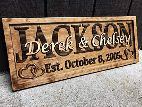 Personalized-Wedding-Gift-Last-Name-Established-Sign-Family-Name-Signs-Custom-Wood-Sign-Carved-Wood-Decor-3D-Hearts-Couples-Sign-5-Year-Anniversary-Gift Personalized Wedding Gift Last Name Established Sign Family Name Signs Custom Wood Sign Carved Wood Decor 3D Hearts Couples Sign 5 Year Anniversary Gift