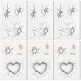 6 Sheets Broken Heart Temporary Tattoo,Halloween Doll Costume for Men and Women, Adult Sticker
