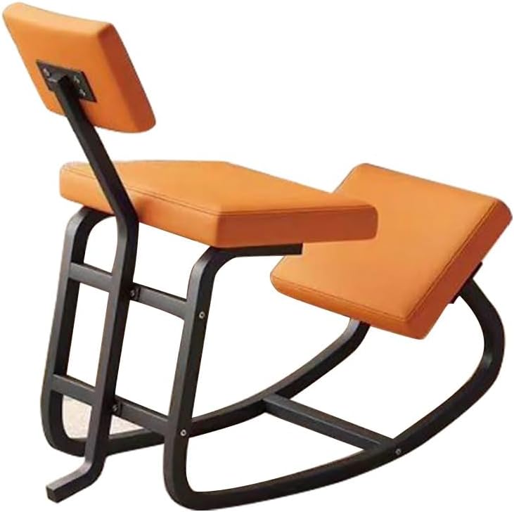 Ergonomic Kneeling Chair with Back Support,Posture Corrective Kneeling Chair with Back Support,Rocking Balance Orthopedic Posture Stool for Relieve Fatigue for Home Office