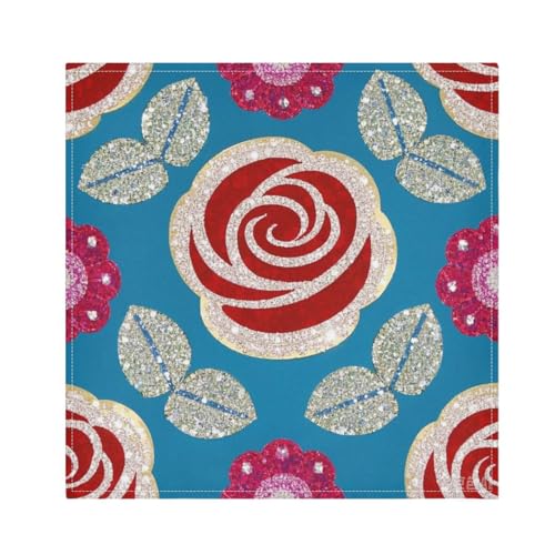 Servilletas de tela impresas azul 50.5x50.5 cm pack 6 miniatura 1