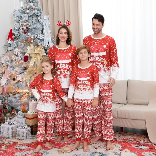 Family Christmas Pajamas Matching Sets-Cozy Long Sleeve Crew Neck Holiday Pjs for Adults&Kids | Family Pajamas2