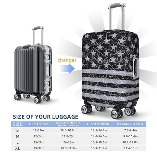 Vintage Usa Flag Retro American Flag Art Luggage Cover, Protective Washable Suitcase Cover - Travel High Elastic Fibers Suitcase Protector Fits Large3