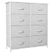 Produktbild YITAHOME kommode mit Schubladen, Schrank mit 8 Schubladen aus Stoff, Aufbewahrungskommode Modernen Stil für Schlafzimmer, Wohnzimmer, Kinderzimmer, Flur, Hellgrau Aufbewahrungsschrank
