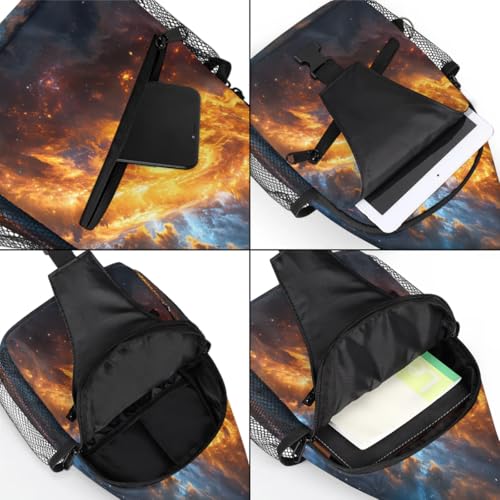 Bolso tipo sling unisex para viaje y senderismo cosmos miniatura 5
