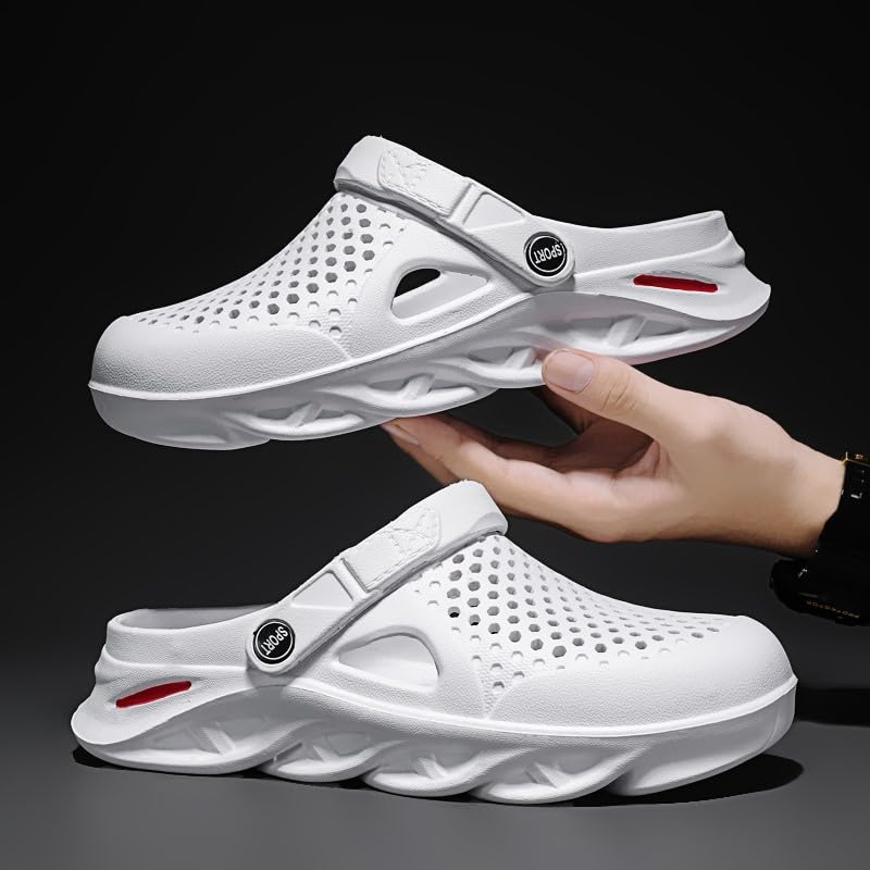 Image of SECHRITE Clogs for Men Slip on Rubber Clogs Summer Water Shoes Gardening Shoes