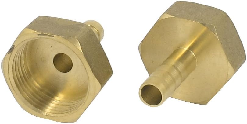 uxcell 3/4BSP Thread 8mm Tube Dia Brass Hose Barb Coupler Connector 2pcs