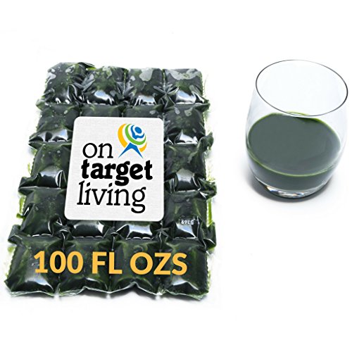 On Target Living Wheatgrass Juice - 100 Fl Ozs - $1.89 Per Oz - 100% Wheatgrass Juice - Field Grown - Flash Frozen - Unpasteurized - 200 x 0.5 Fl Oz Portions