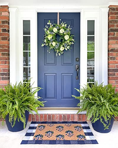 Ckorzen Cotton Buffalo Plaid Rug 28X43 Outdoor Black And White Check Rug Retro Lattice Checkered Rugs Reversible Woven Washable Front Porch Rugs For Layered Front Door Mats #TOP6