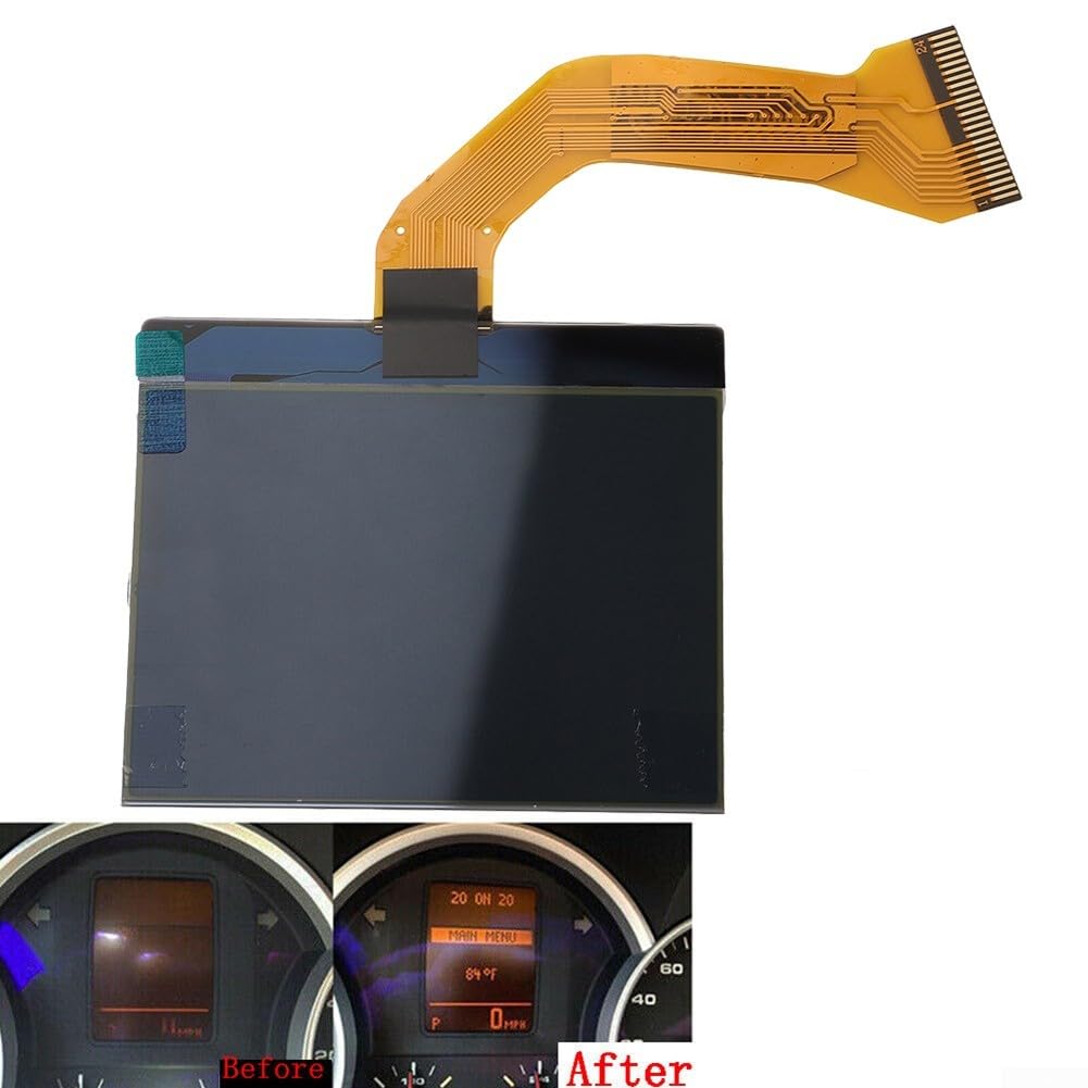 Eawfgtuw Pantalla de visualización, instrumento de salpicadero, pantalla LCD de repuesto para Touareg 2003-2009 y Porsche 955 957 tablero negro