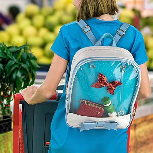 FF1 Candy Leather Bow Backpack Clear Beach Girls Bag Ita Bag 6
