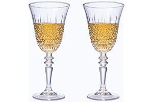 Margerie Crystal Long Stem Premium Boho Wine Glasses - 11oz