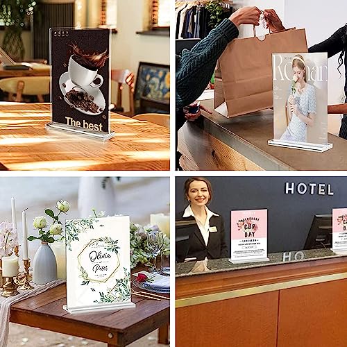 Doafoce Confezione da 5 espositori in perspex A5