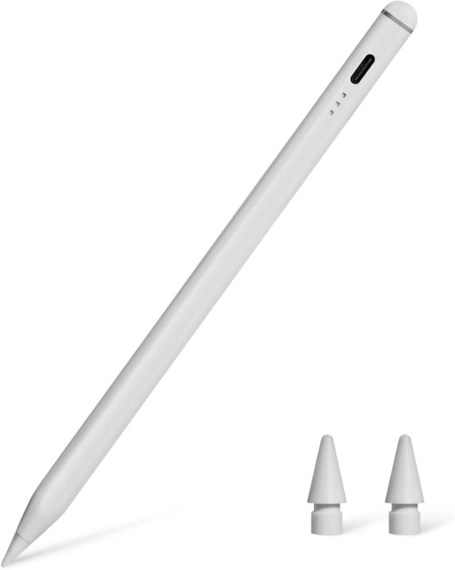 Stylus pero Amazon Basics pre iPad (od generácie 2018), s funkciou odmietnutia dlane, dotykové pero kompatibilné s Apple iPad