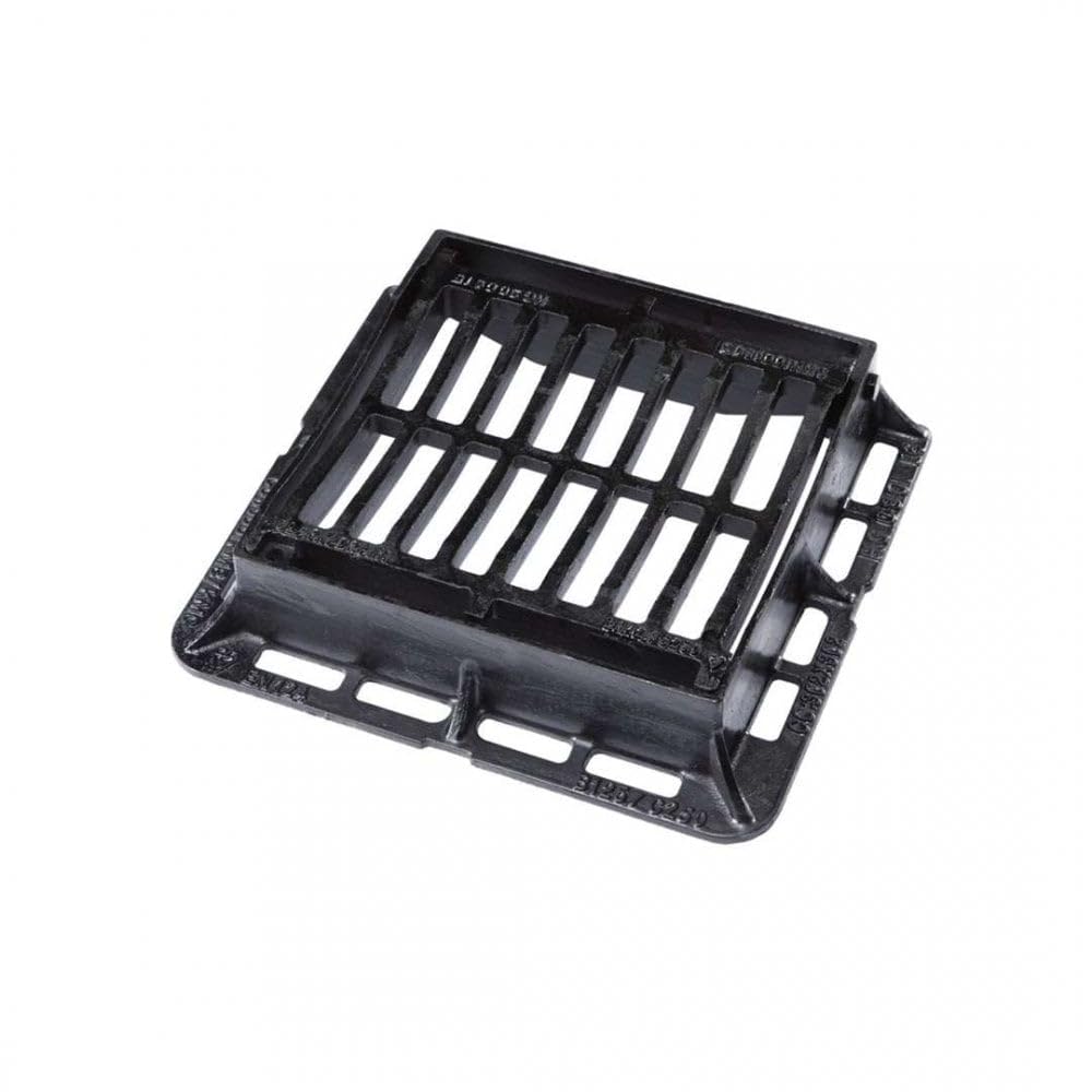 Clark Drain Cd60ddi Gully Grate & Frame 302Mm X 302Mm X 75Mm C250 Hinged Ductile Iron