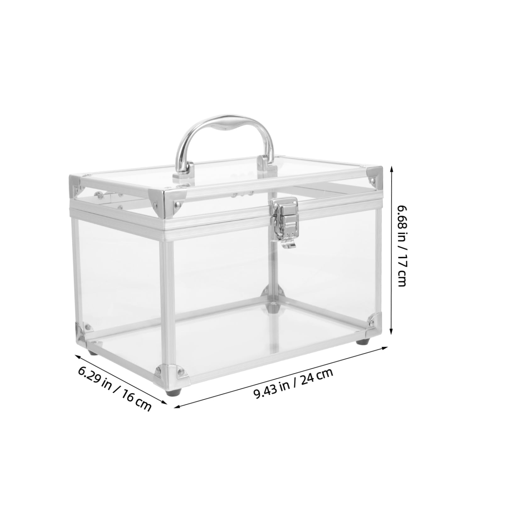 GALPADA Scatola Porta CD e Dvd con Capacità Ampia in Acrilico Argento Organizer Portatile e Design Trasparente per Dischi per Casa