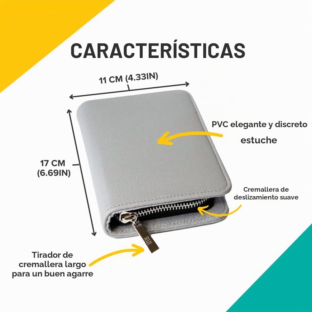 Rui Smiths Kit de Manicura de 8 Piezas de Acero Inoxidable Para el Hogar y el Salón de Belleza con Pinza de Precisión Profesional para Cutículas y Empujador de Metal Estilo nº 105
