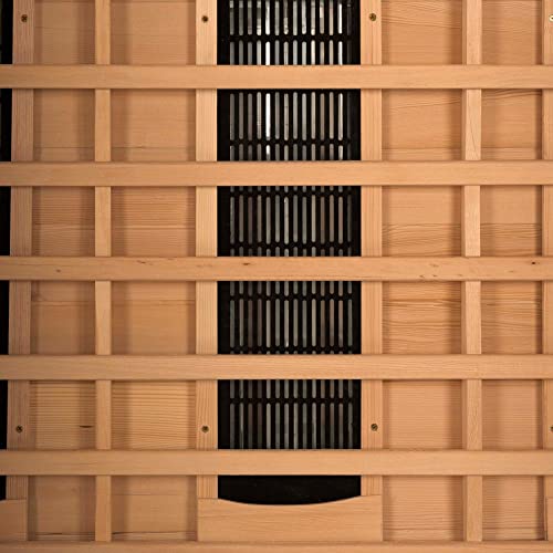 Home-Deluxe--Infrarotkabine-REDSUN-XL-Deluxe-Vollspektrumstrahler-und-Karbon-Flaechenstrahler-Holz-Hemlocktanne-Masse-155-x-120-x-190-cm-I-Infrarotsauna-fuer-2-3-Personen-Infrarot-Kabine