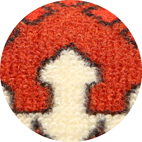 Image of THE HOME TALK Modern Polyester Area Rugs |Carpets for Living Room, Kitchen, Kid's Room, Bedroom |Microfiber Polyester Rugs |Shaggy Floor Carpet |Anti Skid Store(Dusty Red, 55x135 Cm)