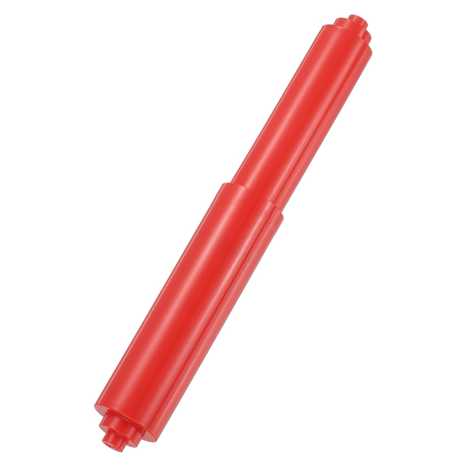 sourcing map 1PCS Toilet Paper Holder Roller, 4.6" to 7" Retractable Bathroom Tissue Roll Holder Toilet Paper Spring Rod Replacement Plastic for Washroom Bathroom, Red