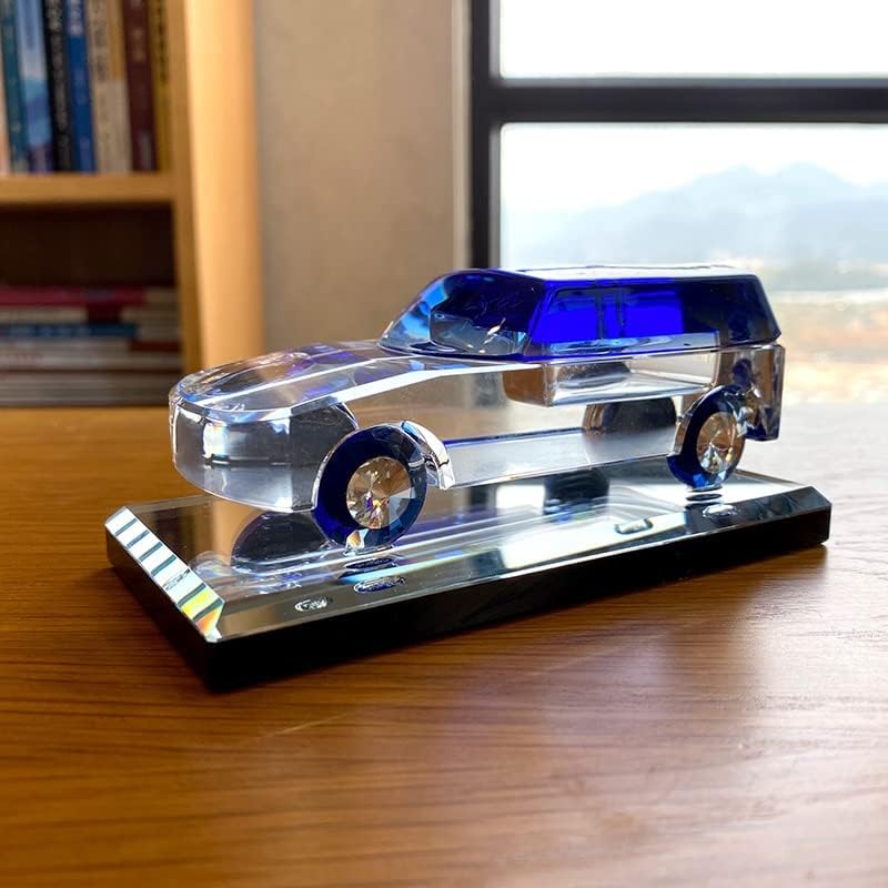 Crystal Car Model Figurine Glass Car Model Paperweight Car Interior Perfume Bottle Ornament Home Table Decor Kids