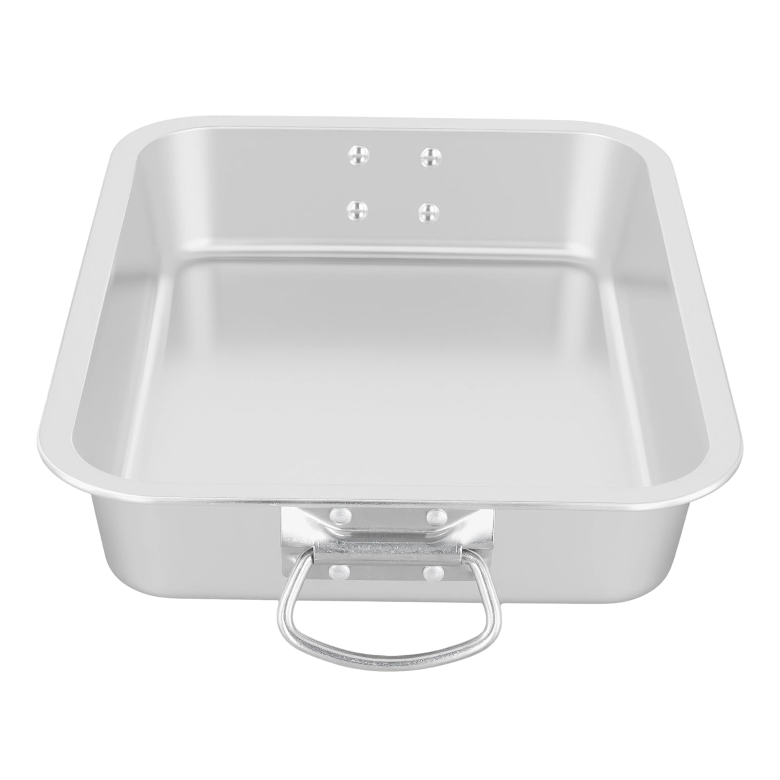 2 sartenes profundas de acero inoxidable, bandeja grande para asar con asas plegables, 40 x 30 x 7 cm, bandeja rectangular para asar carnes y verduras, apta para horno