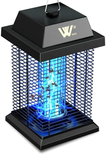 WVV Bug Zapper, 4200V Electric Mosquito Zappers Killer ,Electronic Light Bulb Lamp for Outdoor and Indoor (Metal A)