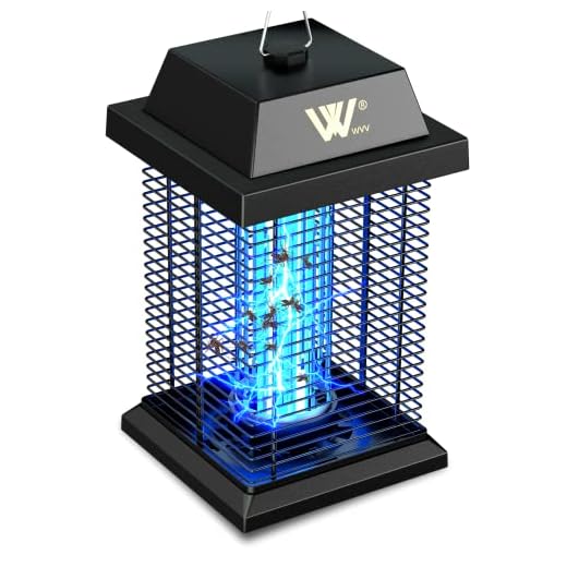 WVV Bug Zapper, 4200V Electric Mosquito Zappers Killer ,Electronic Light Bulb Lamp for Outdoor and Indoor (Metal A)